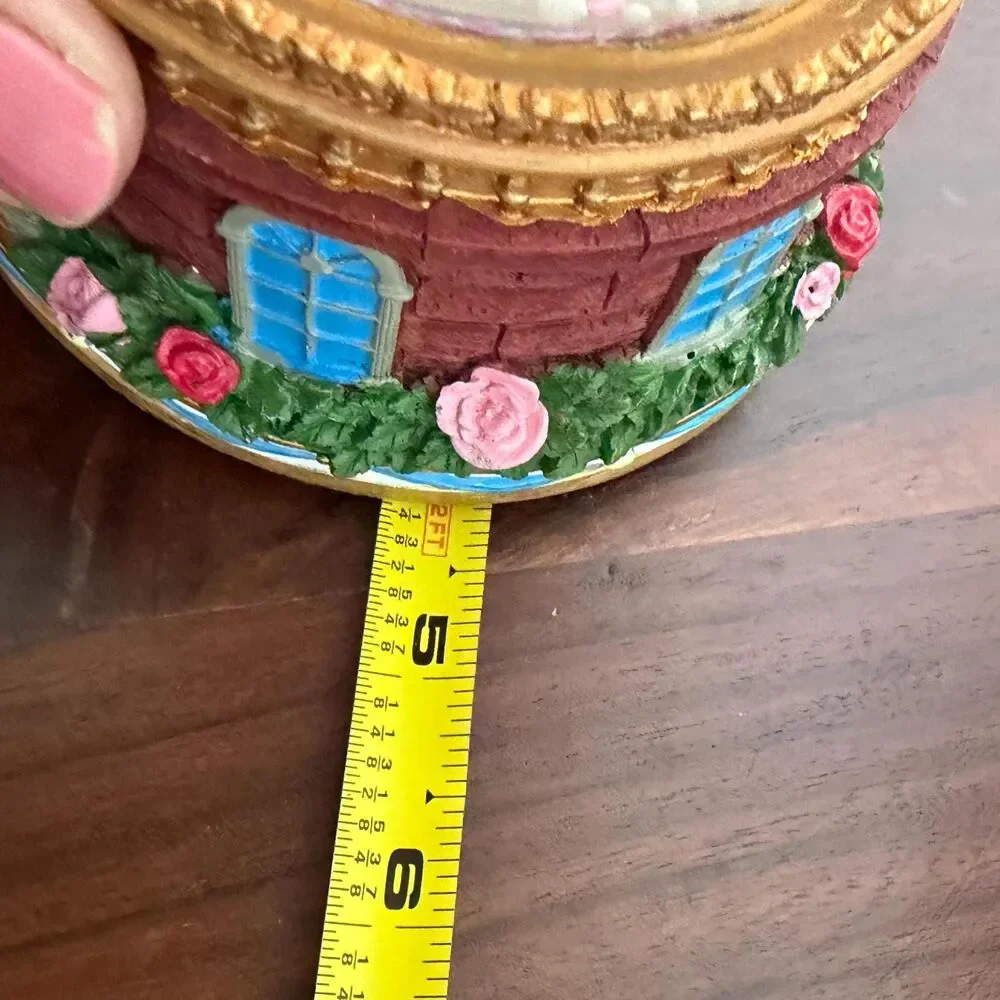 Disney Beauty and the Beast Musical Snow Globe Rotating Figurine Collectible